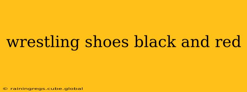 wrestling shoes black and red