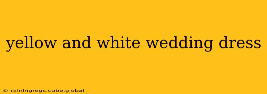 yellow and white wedding dress