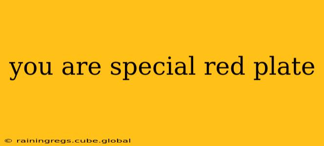 you are special red plate