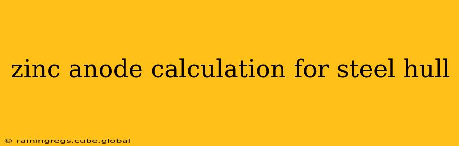 zinc anode calculation for steel hull