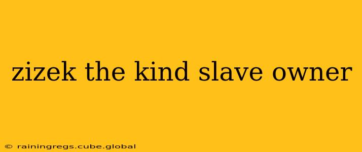 zizek the kind slave owner